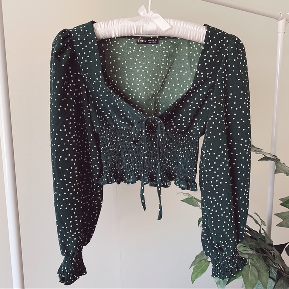 SHEIN Tops - Polka Dot Milkmaid Shirt